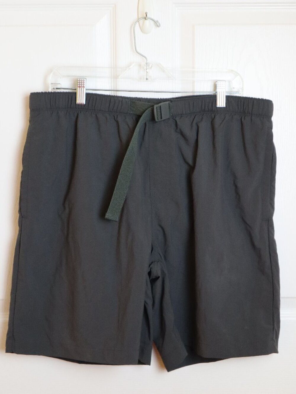 Columbia Shorts Mens Sz L Nylon Elastic Waist Belt Hiking Outdoors Swimwear